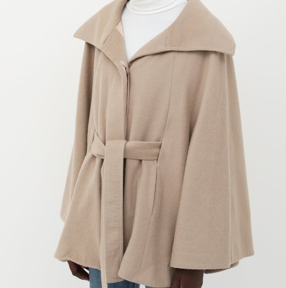 Sentaler tote belted cape coat size large - Picture 3 of 6